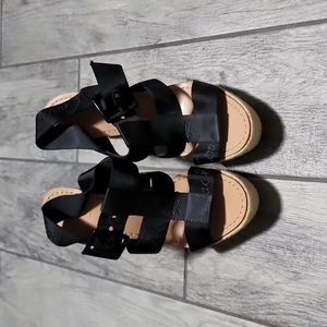 COPY - Coach Black Maryanne Open Toe Sandals Wedges